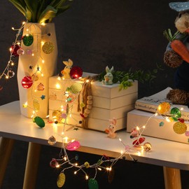 Tuanse 7.5ft Folklore String Lights with 108 LEDs Hanging Battery Operated Fairy Lights for DIY Wreath Home Weeding Indoor Outdoor Decorations