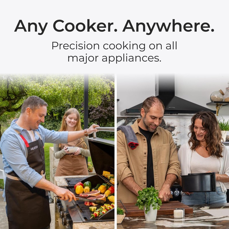 MEATER Plus Bundle: Smart Digital Wireless Meat Thermometer with Heat-Resistant