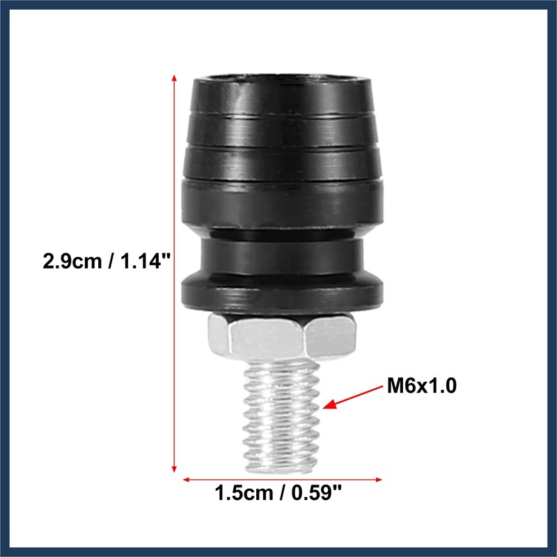 INFINAUTO 10pcs Universal Motorcycle License Plate Frame M6 Bolts Screws