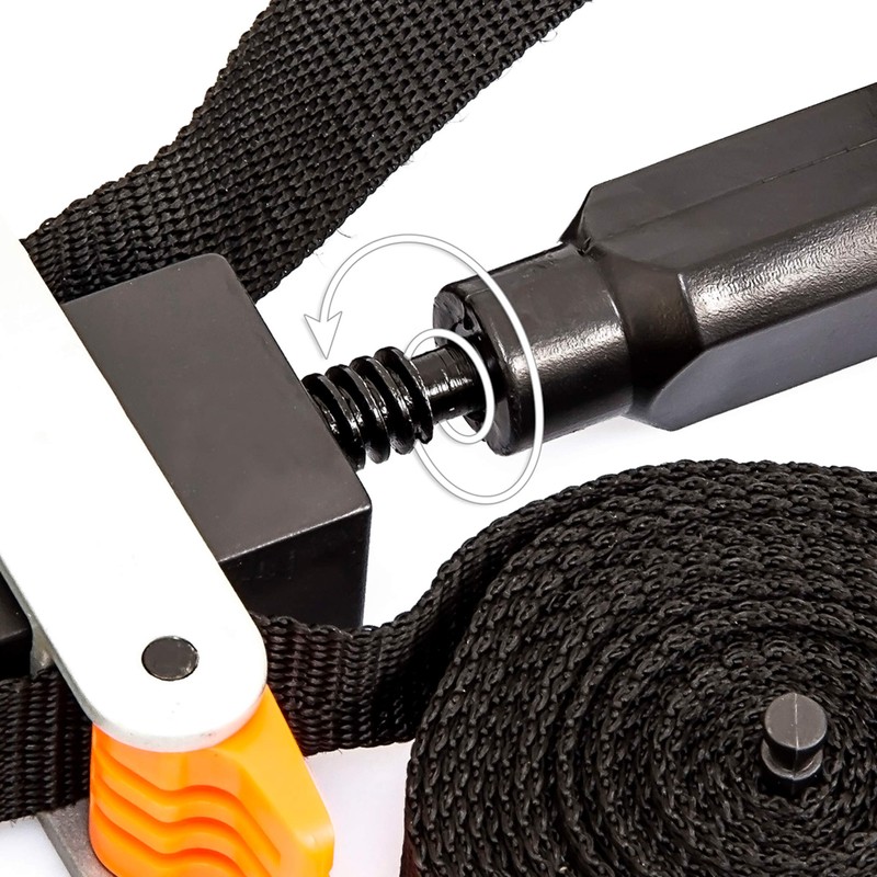 Relaxdays Strap Wrench With 4 Clamping Jaws 4m Nylon Strap