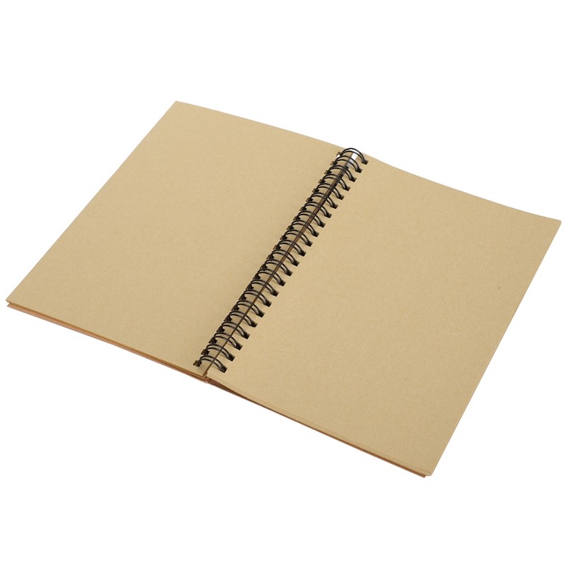 4Pcs Kraft Paper Sketchbook Retro Sketch Pad HandPainted Thick Art