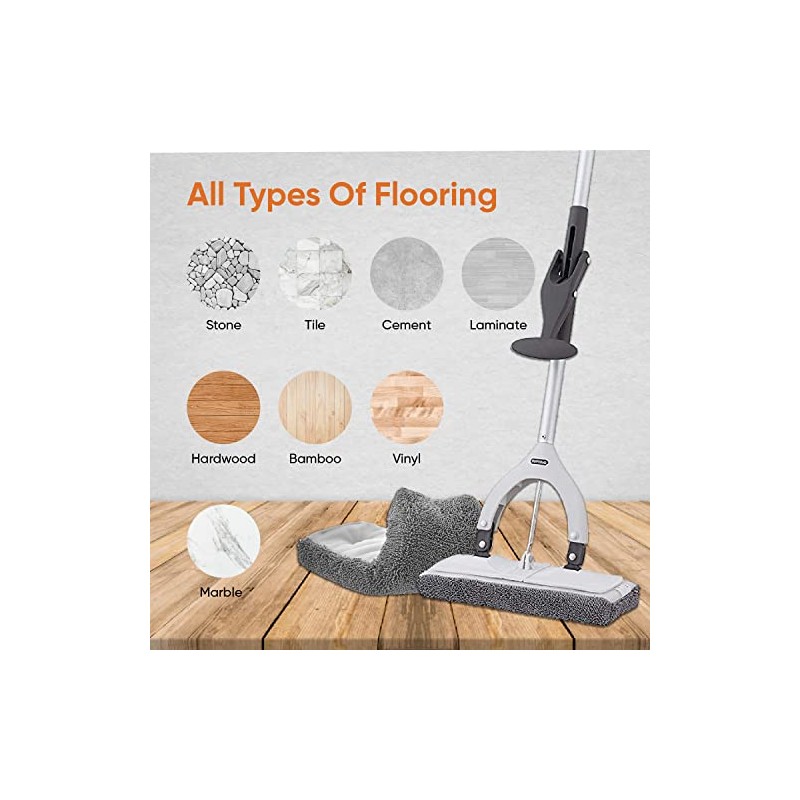 Superio Microfiber Mop Head Replacement for Self-Wring Miracle Mop, Microfiber