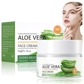 Aloe Vera Face Cream - Hydrating & Nourishing Moisturizer for Women, 98% Pure Aloe Vera, Suitable for All Skin Types - Moisturize & Combat Wrinkles naturally
