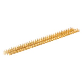 3:1 Pitch Double Loop Binding Wires, YolieraArt 100 Pack Spiral Spine Bindings, 9/16 Inch Wire Twin Binding for Book Binder Machine,Students and Coworkers (120 Sheet Capacity, 100P, Gold)