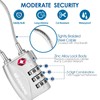 2 Pack TSA Approved Travel Luggage Locks, Long Cable Combination