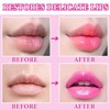 WENJLYJ 2PCS Crystal Flower Jelly Lipstick,Clear Lipstick with Flower Inside