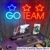 Go Team Neon Sign,Dimmable Baseball Football Neon Sign for Wall