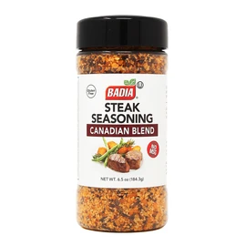 Badia Steak Seasoning Canadian Blend, 6.5 oz – Savory Salt, Garlic & Spice Mix with Paprika, Smoky Grill Rub