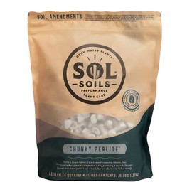 Sol Soils Chunky Perlite for Plants - Lightweight, All-Natural Volcanic Glass Soil Amendment to Improve Drainage & Aeration – 1 Gallon