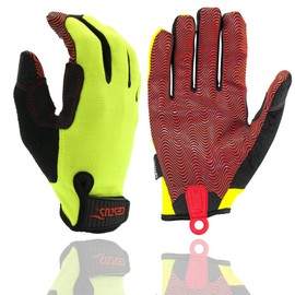 Cestus Boxx, Box Handler Gloves, Work Gloves with Grip, Padded Palm, Warehouse Gloves, Breathable (Hi Vis, X-Large)