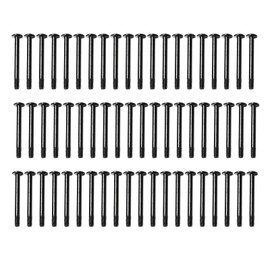 60pcs Fan Mounting Screw Radiator Water-Cooled Exhaust Fixing Black Long Screw,6-32x35mm