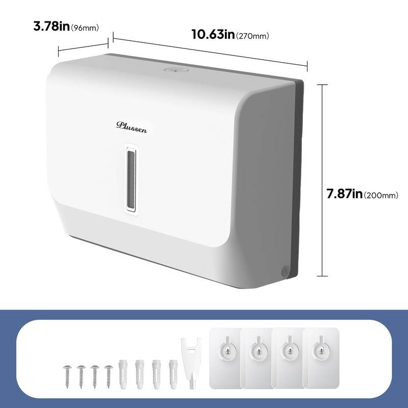 PLUSSEN Paper Towel Dispenser White 6006