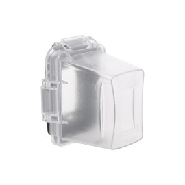 TayMac MM720C Bell 1-Gang Non-Metallic Weatherproof In-Use Deep Cover, Clear