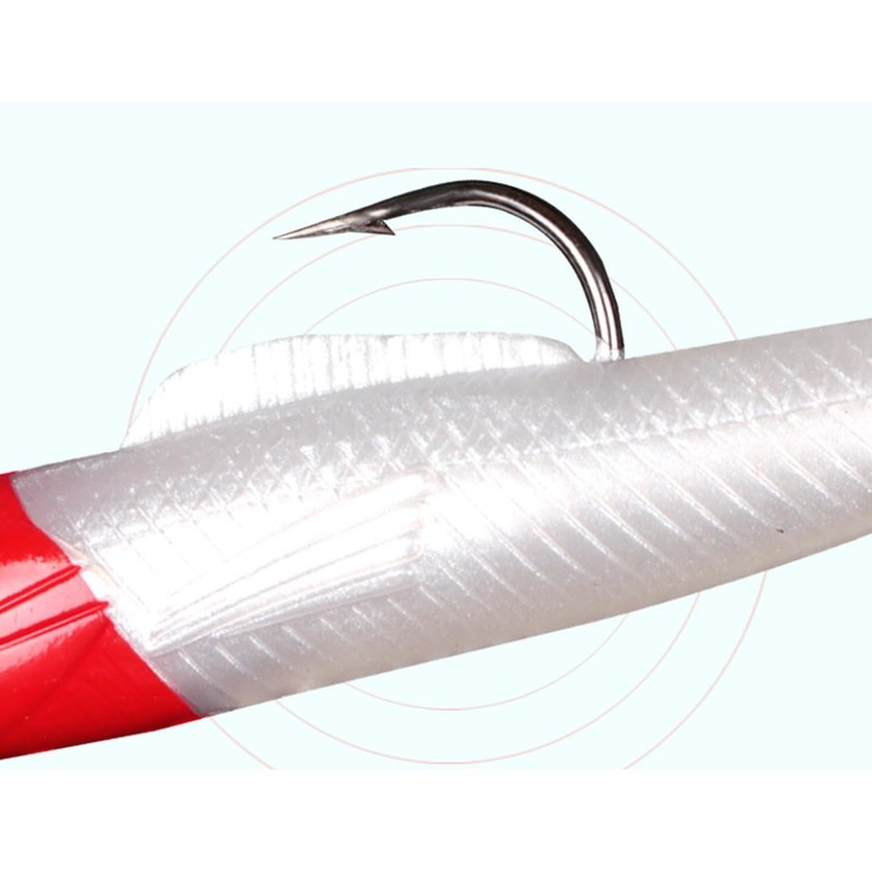 FOLANDO 10pcs Fishing Lure Set, Soft Bait Head Sea Fish