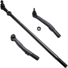 Detroit Axle - 4WD Front Drag Link Tie Rods for 2005-2016 Ford F-250 F-350 Super Duty 2006 2007 2008 2009 2010 2011 2012 2013 2014 2015 Tie Rod Drag Link + Outer Tie Rod End Links Replacement