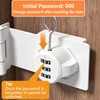 90 Degree Door Password Hasp Latch Lock- White Keyless Sliding