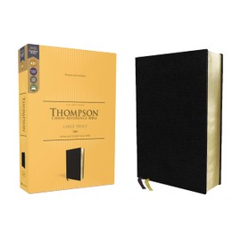 KJV, Thompson Chain-Reference Bible, Large Print, European Bonded Leather, Black, Red Letter, Comfort Print