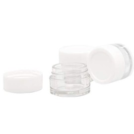 P&P Accessoires 10 x Clear Cream Pots for Travel, trasnparent