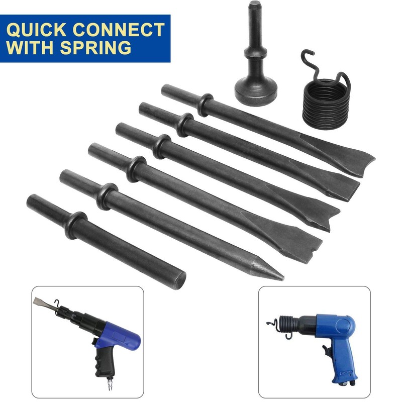 8 Piece Air Chisel Set Pneumatic Chisel Air Hammer Punch