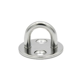 Vinland Marine 304 Stainless Steel Pad Eye 500lbs Capacity Ø1.97 Round Plate Eye Hooks Heavy Duty Round pad Eye Plate Stainless Steel pad Eye Sailboat Hardware Rigging Plate pad Eye Plate Hardware