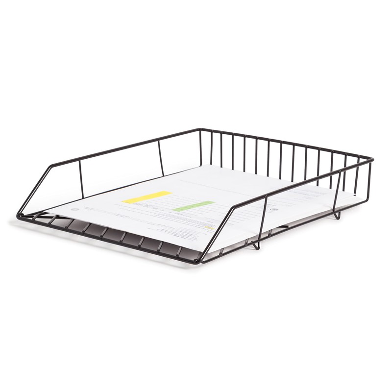 U Brands Vena Paper Tray, Black