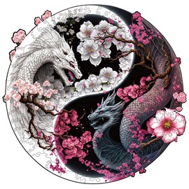 Wooden Puzzle Adults, Dragon Wooden Puzzles 200 Pieces, Unique Animal Shape Wooden Puzzle, Creative Christmas Gifts for Teenagers and Adults, Diamond Painting Set