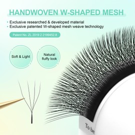 NAGARAKU Eyelash Extension 4D Volume, Ultra Fine, Light and Natural, Soft, 4 Bundles, 12 Row Large Capacity (0.07 Curl Thick, D 0.3 - 0.6 inches (8 - 15 mm), Mixed) W Eyelash Extension