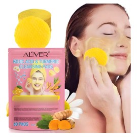 60 Pads Faciales Desmaquillantes Cúrcuma Manzanilla Natural