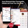ThermoPro Bluetooth Meat Thermometer w/ 4 Probes, Rechargeable w/ Alarm