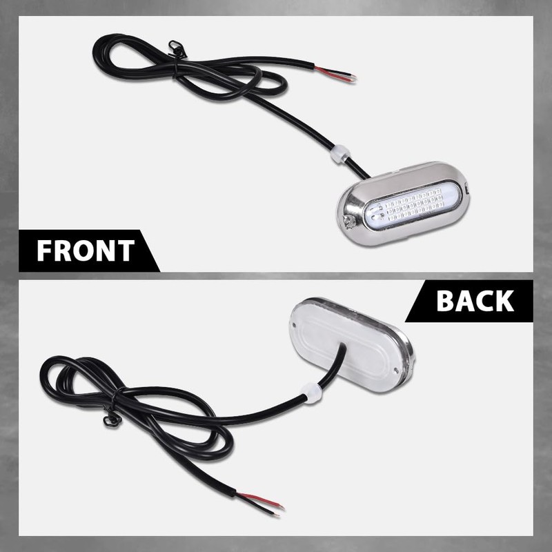 ALLGOOD 2 Pcs LED Pontoon Boat Docking Light Bright White