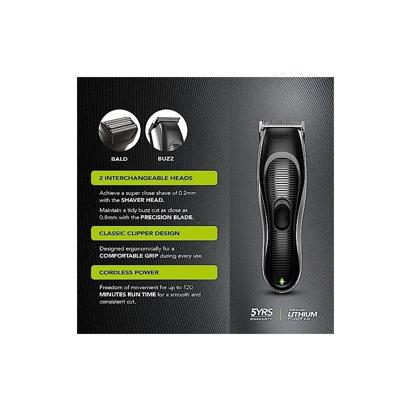 Wahl Bald & Buzz Cordless Men's Hair Clipper for Short