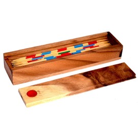Knobelholz Mikado Chopsticks Box Made of Wood with Real Tip Skill Game Children's Game Mikado Sticks with Values for the Points