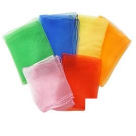 gioia mia Lithomix Scarf, Fluffy, Chiffon, Organza Fabric, Scarf Play (14.2 inches (36 cm), Mini 6 Colors, 14.2 inches (36 cm) mini in 6 colors