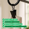Curtain Clips with Rings, 30 Pieces, Black, Diameter 32 mm