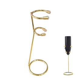 YAFIYGI Frother Stand Kitchen Milk For Coffee Stainless Steel Stand Fits for Multiple Types of Coffee Frothers - Heavy Duty Stand Ideal(Gold)