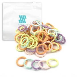 Shomty Nazy 0.8 inch (2 cm) Hair Elastic, Kids, Knurled Rubber, Mini Hair Elastic, Simple Set, Easy for Hair, Going to Kindergarten or School, Everyday Use (Pastel)