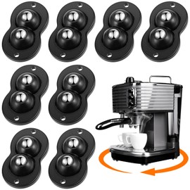 Leumoi Self Adhesive Caster Wheels Appliance Rollers Appliance Sliders for Kitchen Appliances 360° Swivel Universal Mini Caster Wheels Small Kitchen Appliances(8 Pcs, Classic Double Bead)
