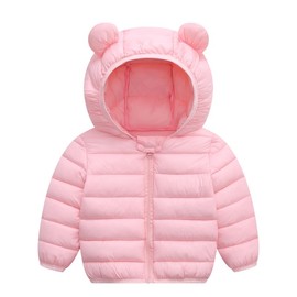 Joynoon Baby Boys Girls Winter Coats Toddler Light Puffer Down Jacket Infant Kids Bear Hoods Padded Outwear