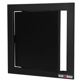 KOTARBAU® Inspection Door 20 x 20 cm Inspection Flap Drywall Black Plastic Maintenance Flap Inspection Cover Service Flap Inspection Door Cleaning Flap
