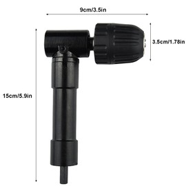 Ragyzity Right Angle Drill Attachment, 0.8-10mm Right Angle Bend Extension 90 Degree Professional Cordless Drill Attachment Adapter, Cordless 90 Degrees for Tight Corner Workspace