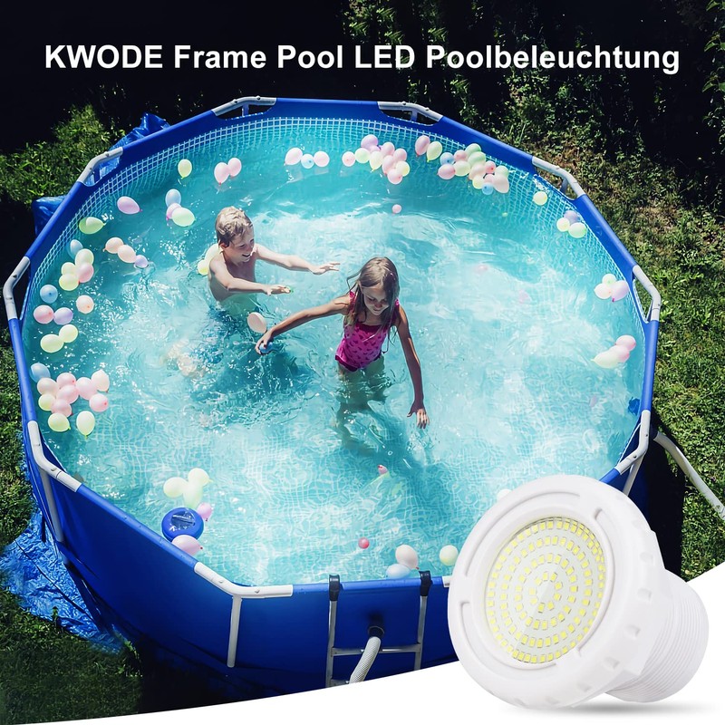 KWODE LED Underwater Pool Lighting for Above Ground Pool, 12