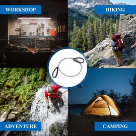 Metal Wire Saw Hand Pocket String Rope Saw Emergency Survival Saw PVC Pipe Cutting Tool for Wood Camping Hiking Hunting,Stainless Steel Cable Saw