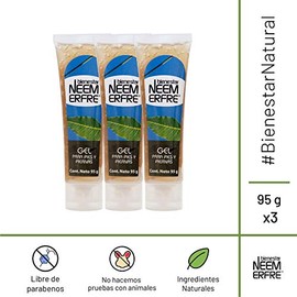 Bienestar NEEM ERFRE Gel para Pies y Piernas Cansadas - Ginkgo Biloba Lavanda Hamamelis Abedul Arnica- paquete de 3 95g c/u