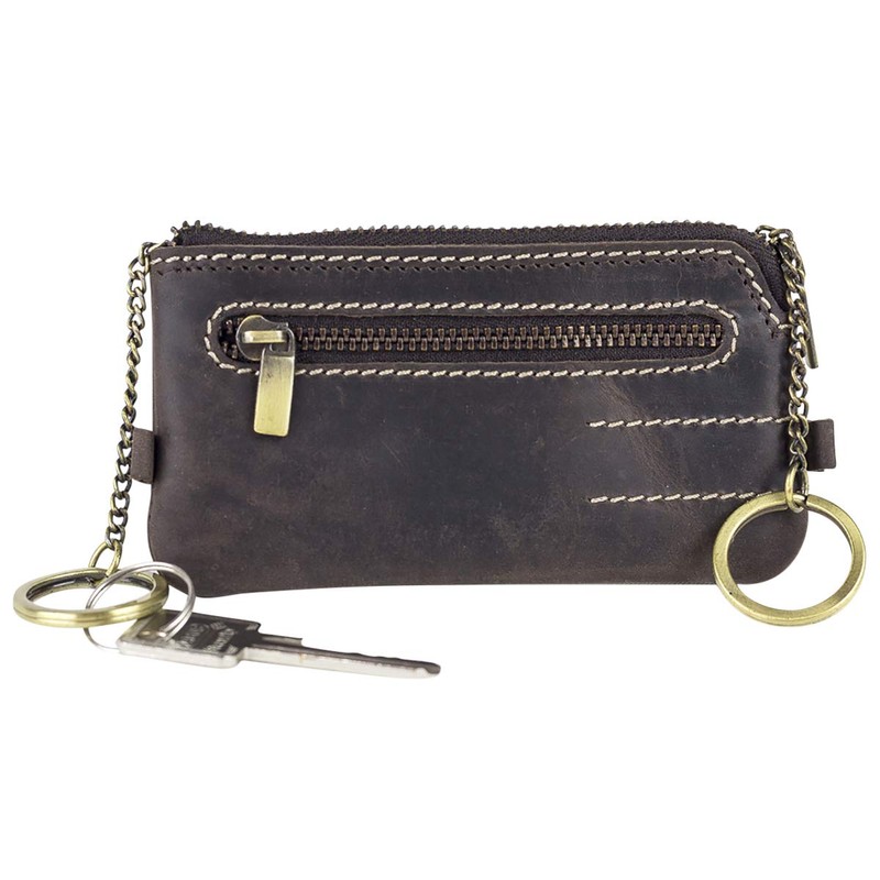 Keycase LEAS, Genuine Leather, brown - ''LEAS Vintage-Collection''