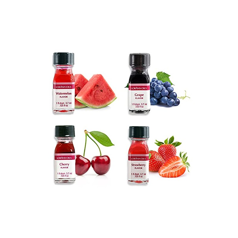 LorAnn Super Strength Fruity Flavors in 1 dram bottles (.0125
