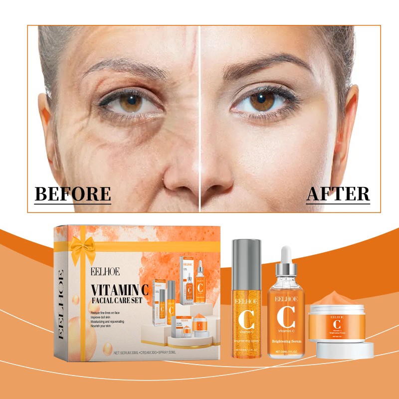Eelhoe Vegan Vitamin C Facial Skin Care Set Day and