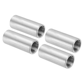 PATIKIL 304 Stainless Steel Pipe Fitting 3/8" NPT x 3/8" NPT Female Thread, 4 Pcs 2inch/50mm Length Nipple Cast Pipe Coupling Fitting Connector