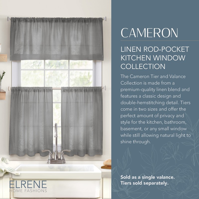 Elrene Home Fashions 026865775426 - Cortina para Ventanas de Cocina,