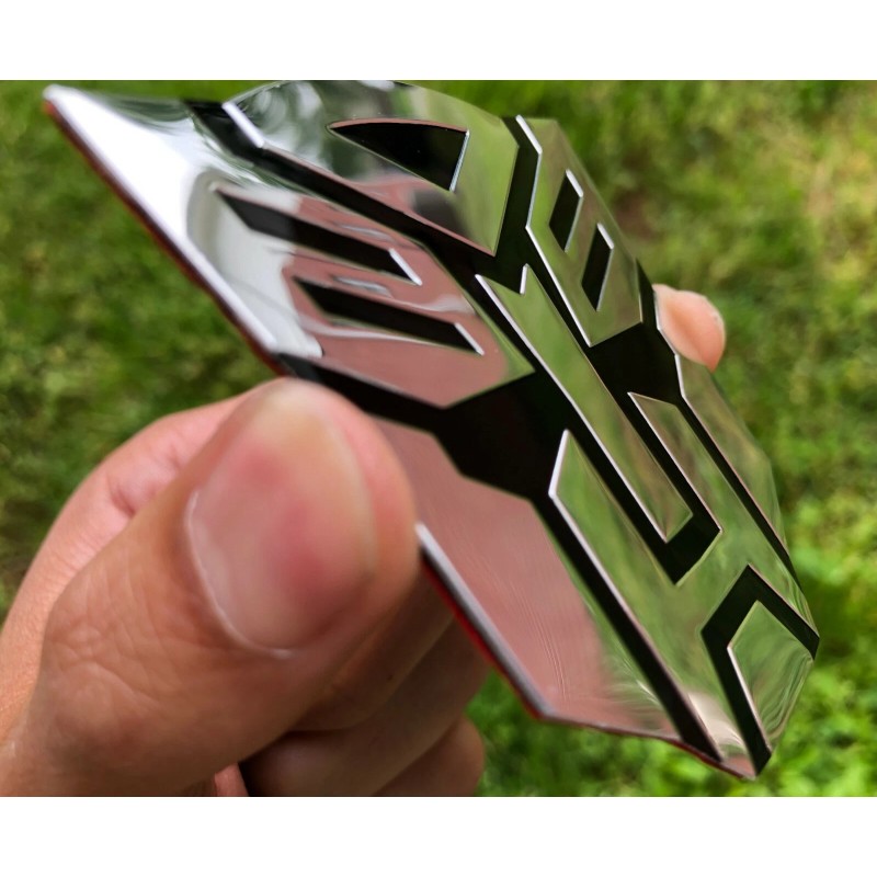 (2 PACK) ALUMINUM Transformers Autobots Optimus Prime Car Sticker Decal