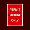 Permit Parking Only Plastic Sign with double sided fixing tape